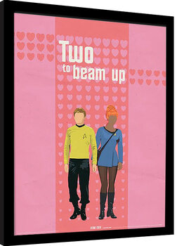 Oprawiony plakat Star Trek - Two to Beam Up