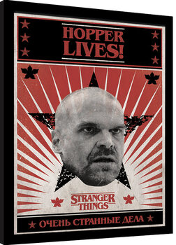 Zarámovaný plakát Stranger Things - Hopper Lives