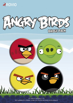 Zestaw przypinek ANGRY BIRDS - faces