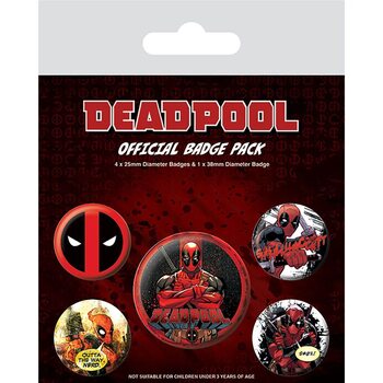Zestaw przypinek Deadpool