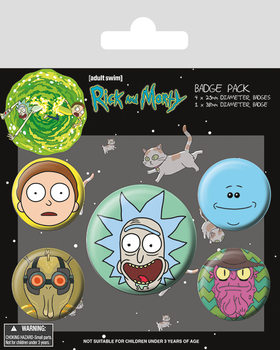 Zestaw przypinek Rick and Morty - Heads