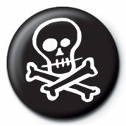 Przypinka Skull & Crossbones (B&W)