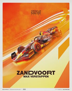 Εκτύπωση έργου τέχνης Oracle Red Bull Racing - Max Verstappen - Dutch Grand Prix - 2022