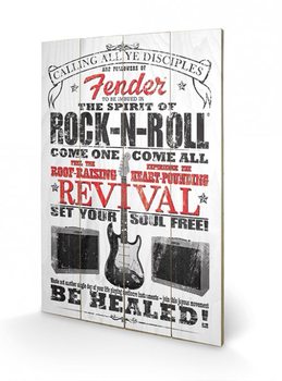 Fender - The Spirit of Rock n' Roll Panneau en bois