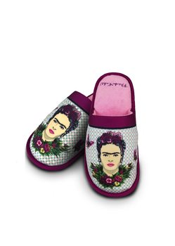 Pantofle Frida Kahlo - Violet Bouquet