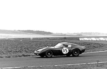 Obraz na plátně Peter Sutcliffe driving a Ferrari 250GTO, 1965
