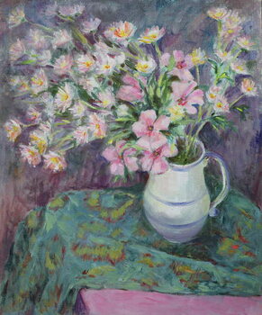 Schilderij op canvas Pink Flowers in a Jug