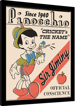 Poster incorniciato Pinocchio - Cricket‘s The Name
