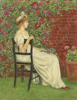 Cuadros en Lienzo A Young Girl Seated in a Chair, a Bowl of Cherries in her Hand,