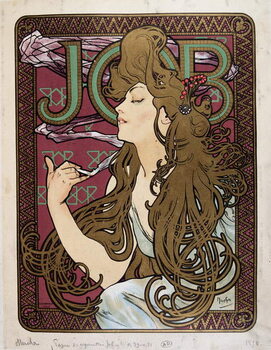 Cuadros en Lienzo Advertising poster for “Job Cigarette Paper” by Mucha, 1898.