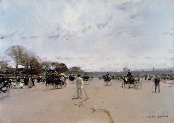 Cuadros en Lienzo Carriages on the Champs Elysees