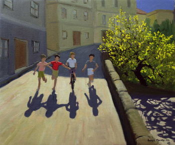 Cuadros en Lienzo Children Running, Lesbos, 1999