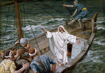 Cuadros en Lienzo Christ Stilling the Tempest, illustration for 'The Life of Christ', c.1886-94