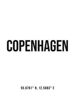 Cuadros en Lienzo Copenhagen simple coordinates
