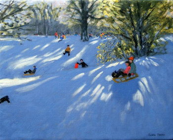 Cuadros en Lienzo Early snow, Darley Park, Derby