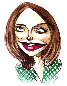 Cuadros en Lienzo English actress Jenna-Louise Coleman ; caricature