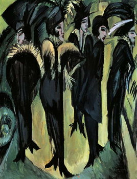 Cuadros en Lienzo Five women on the street, by Ernst Ludwig Kirchner