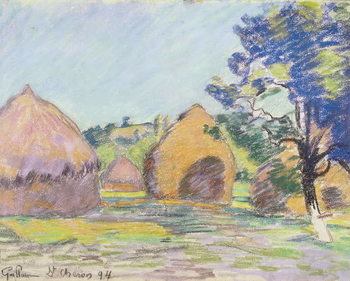 Cuadros en Lienzo Haystacks at Saint-Cheron