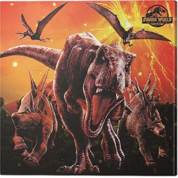 Cuadro en lienzo Jurassic World: Fallen Kingdom - Eruption