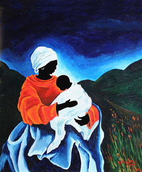 Cuadros en Lienzo Madonna and child - Lullaby, 2008