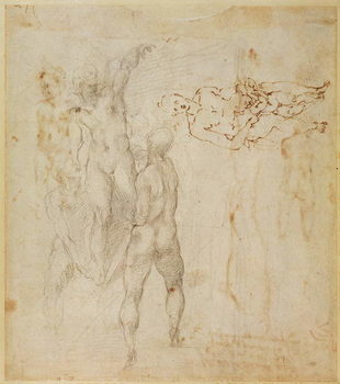 Cuadros en Lienzo Male group and seated figure with child