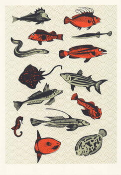 Cuadros en Lienzo Orange Japanese Fish, 2015
