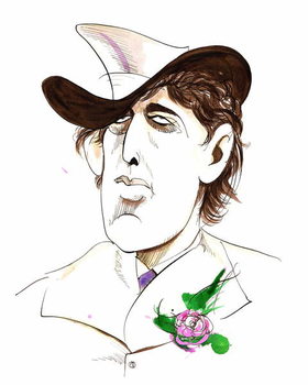 Cuadros en Lienzo Oscar Wilde - caricature of Irish writer