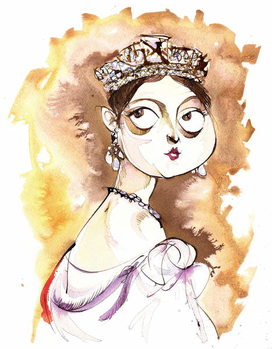 Cuadros en Lienzo Queen Victoria of Great Britain English monarch (1819-1901); caricature