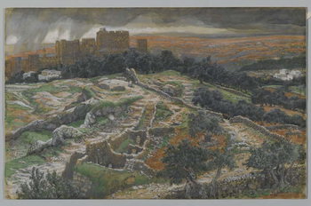 Cuadros en Lienzo Reconstruction of Golgotha and the Holy Sepulchre, seen from the Judicial Gate, illustration from 'The Life of Our Lord Jesus Christ'