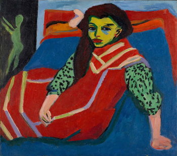 Cuadros en Lienzo Seated Girl (Fränzi Fehrmann), 1910