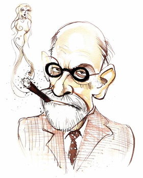 Cuadros en Lienzo Sigmund Freud Austrian neurologist and psychotherapist of Czech birth ; caricature