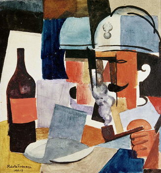 Cuadros en Lienzo Soldier with Pipe and Bottle