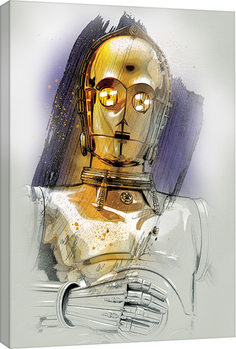 Cuadros en Lienzo Star Wars: Episodio VIII - Los últimos Jedi - C-3PO Brushstroke