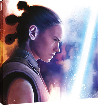 Cuadros en Lienzo Star Wars: Episodio VIII - Los últimos Jedi - Rey Lightsaber Paint