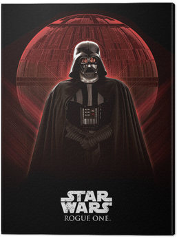Cuadros en Lienzo Star Wars: Rogue One - Darth Vader & Death Star