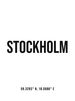 Cuadros en Lienzo Stockholm simple coordinates