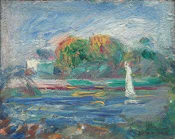 Cuadro en lienzo The Blue River, c.1890-1900