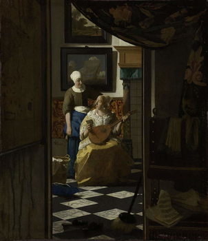 Cuadros en Lienzo The Love Letter, c.1669-70
