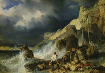 Cuadros en Lienzo The Onslaught of the Smugglers, c.1837