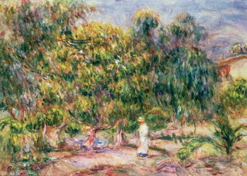 Cuadros en Lienzo The woman in white in the garden of Les Colettes, 1915