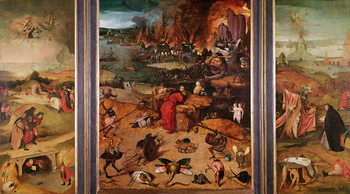 Cuadros en Lienzo Triptych of the Temptation of St. Anthony