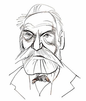 Cuadros en Lienzo Victor Hugo - caricature of French writer