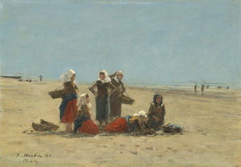 Cuadros en Lienzo Women on the Beach at Berck, 1881