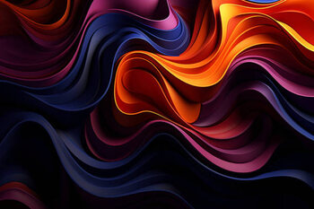 Cuadro en lienzo Abstract 3d wave stripe pattern background