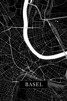 Cuadro en lienzo Basel black