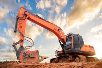 Cuadro en lienzo Construction equipment