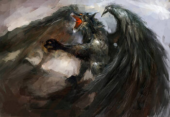 Cuadro en lienzo dragon attack