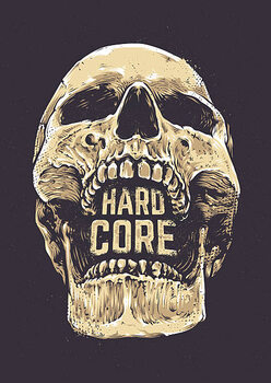 Cuadro en lienzo Hard Core Skull
