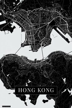 Cuadro en lienzo Hong Kong black