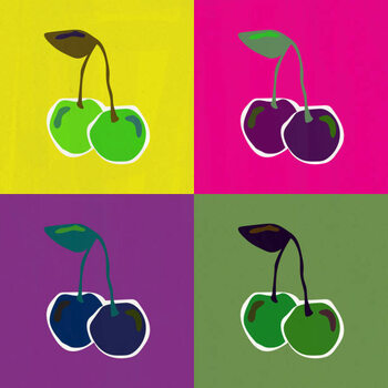 Cuadro en lienzo Pop Art Cherry Vector